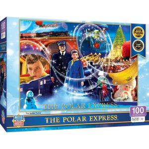 MasterPieces 100 Piece Christmas Jigsaw Puzzle for Kids – The Polar Express The Golden Ticket – 14″x19″