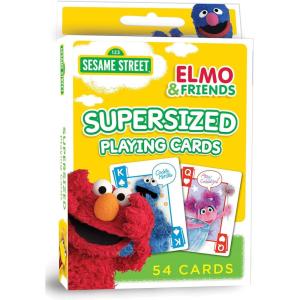 MasterPieces Family Games – Sesame Street Supersized Playing Cards – Officially Licensed Playing Card Deck for Kids and Family