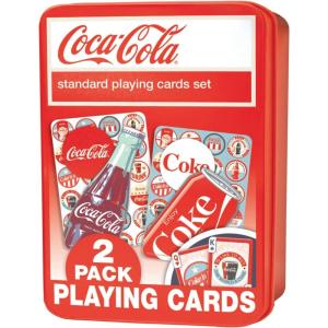 MasterPieces Officially Licensed Coca Cola 2 Pack Playing Cards – 54 Card Deck for Adults