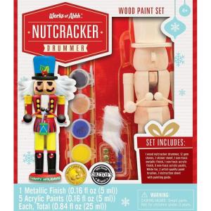 Works of Ahhh… Holiday Craft Set – Nutcracker Drummer Wood Paint Kit Large(Drummer)