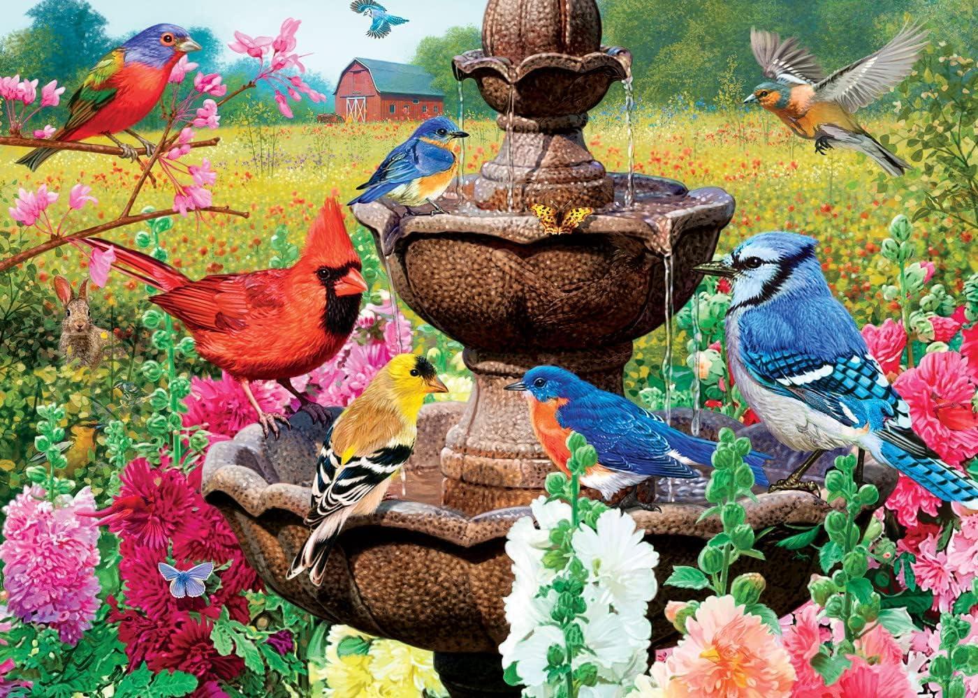 imageMasterPieces 500 Piece Jigsaw Puzzle Glows in The Dark Hidden Images Garden of Song Fun for Adults Family Kids 15 x 21Garden of Song