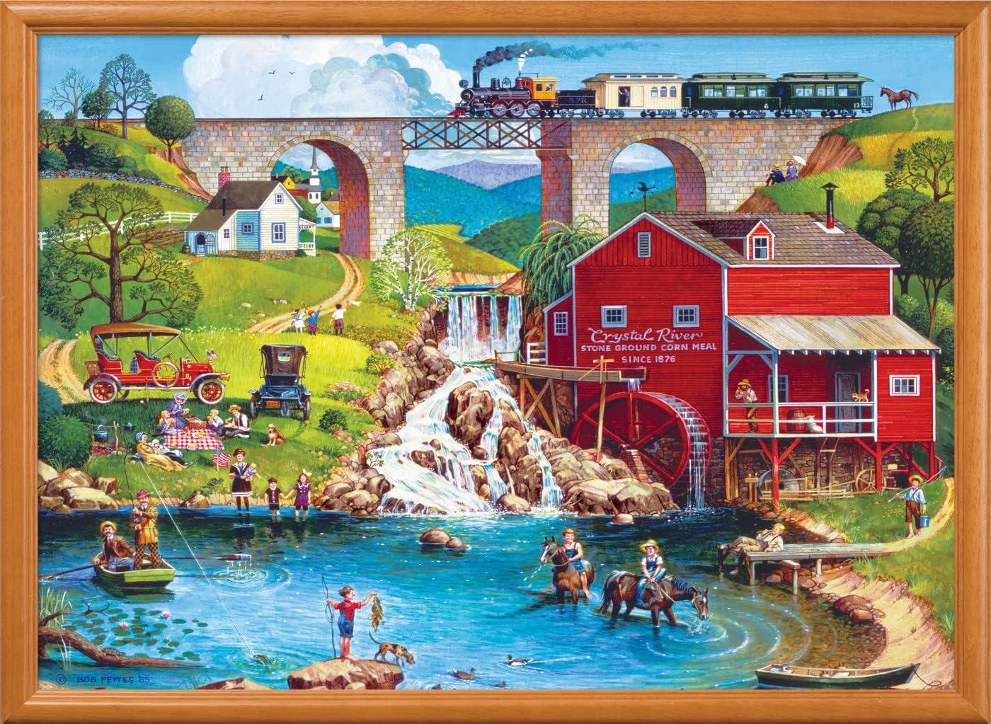 imageMasterPieces 500 Piece Jigsaw Puzzle Large EZ Grip Shapes Labor Day Fun for Adults Seniors Family Kids 1925 x 2675500 Piece