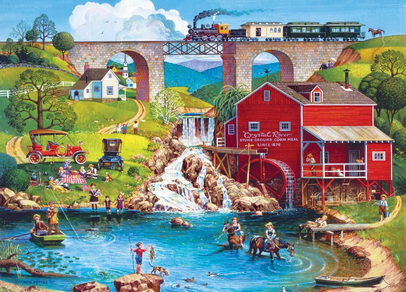 imageMasterPieces 500 Piece Jigsaw Puzzle Large EZ Grip Shapes Labor Day Fun for Adults Seniors Family Kids 1925 x 2675500 Piece