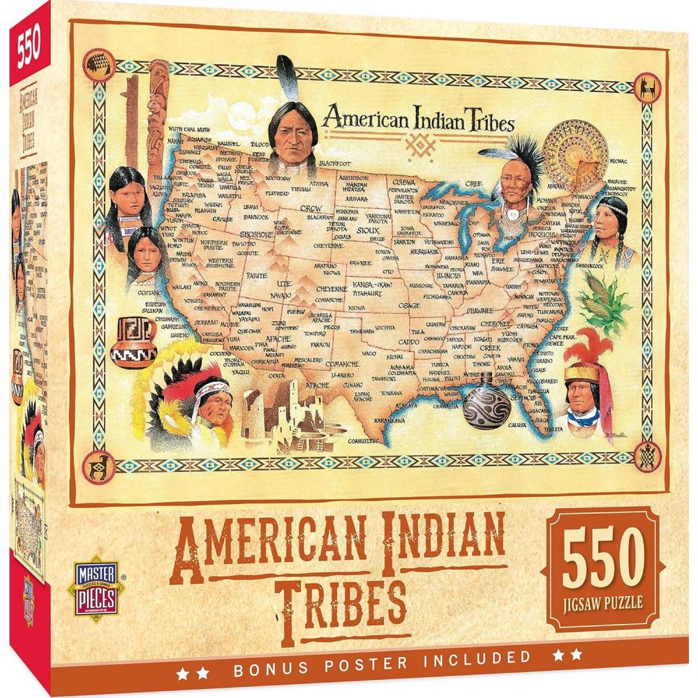 imageAmerican Indian Tribes 500 Piece Jigsaw Puzzle550 Pieces
