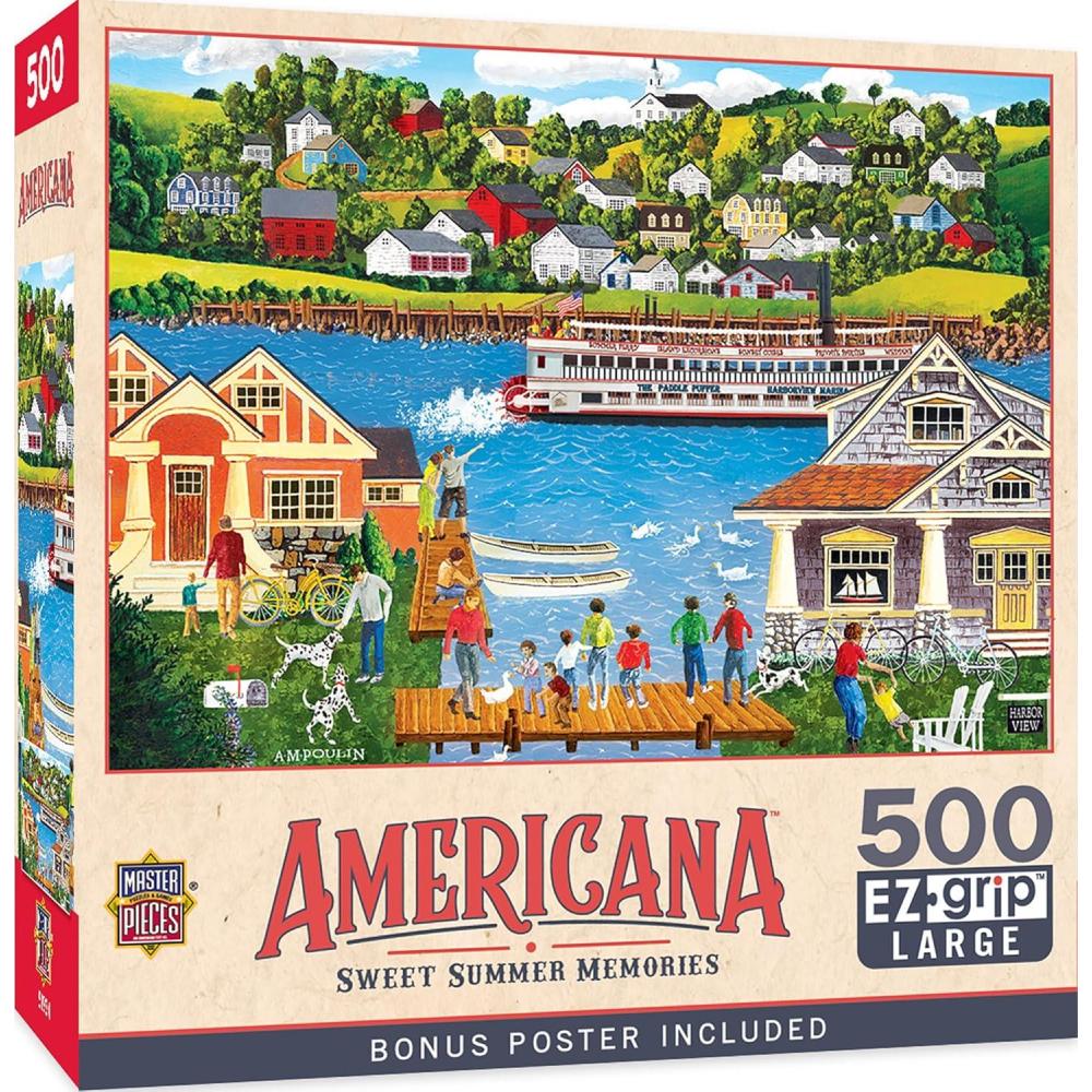 imageMasterPieces 300 Piece Jigsaw Puzzle Large EZ Grip Shapes Bridge of Hope Fun for Adults Seniors Family Kids NonGlare Finish 18x24Hummingbird in Bloom