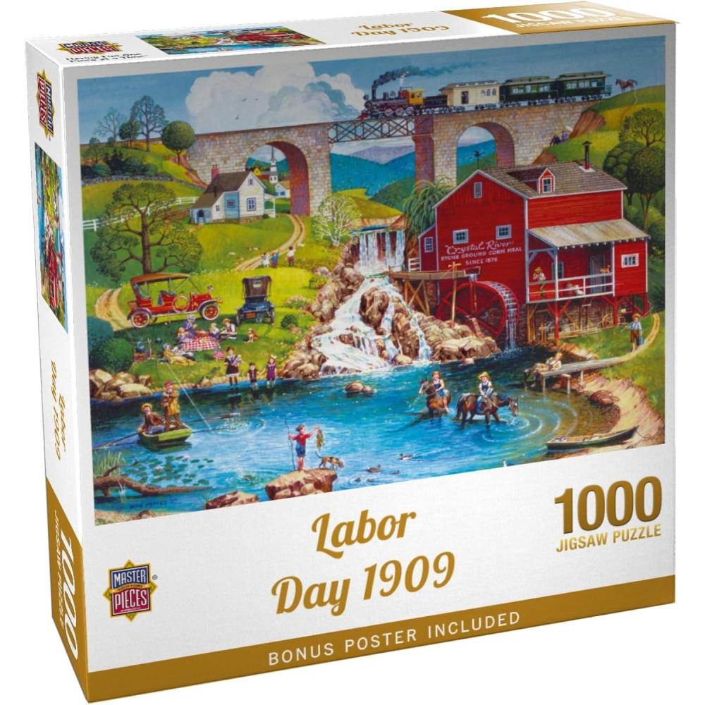 imageMasterPieces 500 Piece Jigsaw Puzzle Large EZ Grip Shapes Labor Day Fun for Adults Seniors Family Kids 1925 x 26751000 Piece