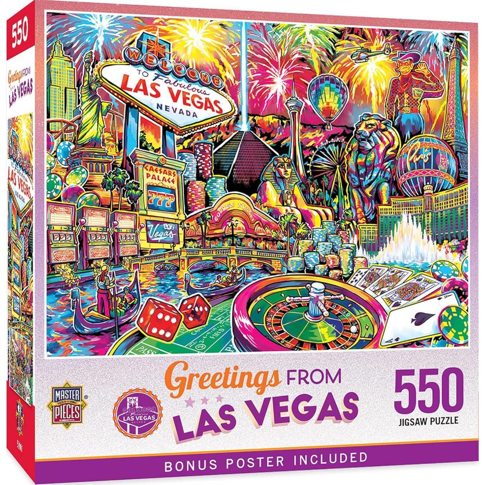 imageMasterPieces 550 Piece Jigsaw Puzzle New York City Fun for Adults Family Kids 18 x 24Las Vegas