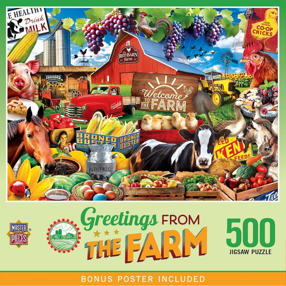 imageMasterPieces  550 Piece Jigsaw Puzzle New York City Fun for Adults Family Kids 18 x 24The Farm