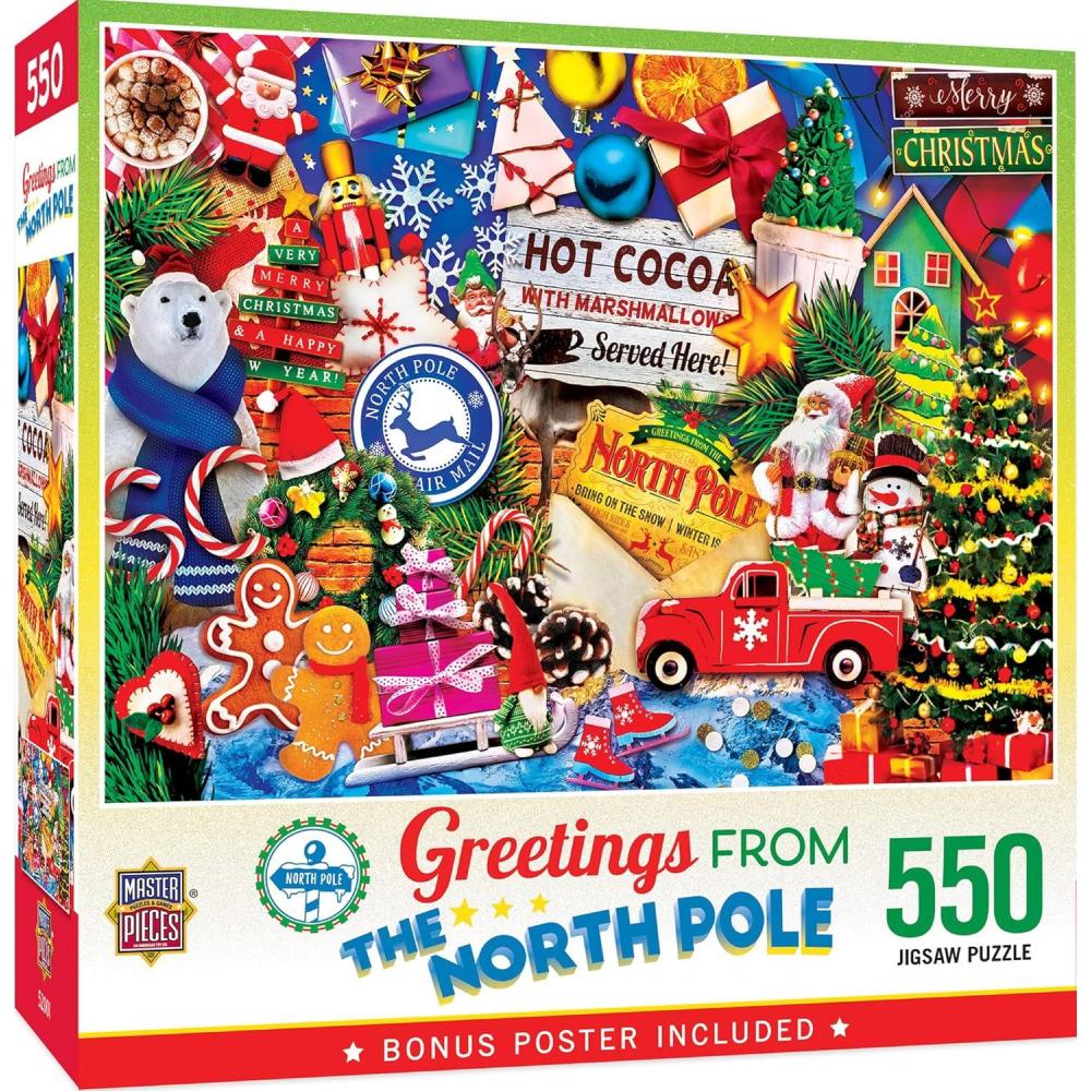 imageMasterPieces 550 Piece Jigsaw Puzzle New York City Fun for Adults Family Kids 18 x 24The North Pole