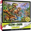 MasterPieces – 500 Piece Jigsaw Puzzle, Glows in The Dark, Hidden Images, Dinosaur Valley, Fun for Adults, Family, Kids, 15″ x 21″(500 Piece)