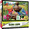 MasterPieces – 500 Piece Jigsaw Puzzle, Glows in The Dark, Hidden Images, Garden of Song, Fun for Adults, Family, Kids, 15″ x 21″(Garden of Song)