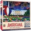 MasterPieces – 500 Piece Jigsaw Puzzle, Large EZ Grip Shapes, Harvest Street Party, Fun for Adults, Seniors, Family, Kids, 19.25″ x 26.75″(White House Fireworks)