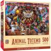 MasterPieces Tribal Spirit – Rise Above 500pc Puzzle – Jigsaw Puzzle with Vibrant Artwork and Durable Pieces – Fun Family Activity, Brain Challenge, and Educational Entertainment for Kids, Teens(Animal Totems)