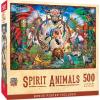 MasterPieces Tribal Spirit – Rise Above 500pc Puzzle – Jigsaw Puzzle with Vibrant Artwork and Durable Pieces – Fun Family Activity, Brain Challenge, and Educational Entertainment for Kids, Teens(Spirit Animals)