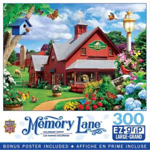 MasterPieces – 300 Piece Jigsaw Puzzle, Large EZ Grip Shapes, Bridge of Hope, Fun for Adults, Seniors, Family, Kids, Non-Glare Finish, 18″x24″(Goldmane Farms)