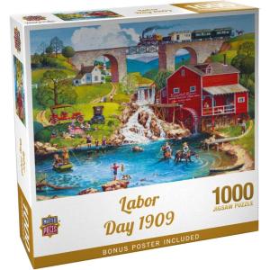 MasterPieces – 500 Piece Jigsaw Puzzle, Large EZ Grip Shapes, Labor Day, Fun for Adults, Seniors, Family, Kids, 19.25″ x 26.75″(1000 Piece)