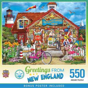 MasterPieces – 550 Piece Jigsaw Puzzle, New York City, Fun for Adults, Family, Kids, 18″ x 24″(New England)