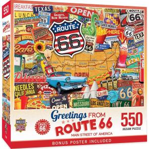 MasterPieces – 550 Piece Jigsaw Puzzle, New York City, Fun for Adults, Family, Kids, 18″ x 24″(Route 66)