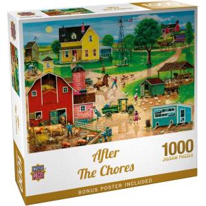 MasterPieces 500 Piece EZ Grip Jigsaw Puzzle for Adults, Family, Or Youth – After The Chores – 19.25″x26.75″(1000 Piece)