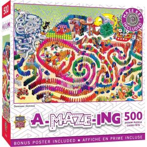 MasterPieces A-Maze-Ing 500 Piece Jigsaw Puzzle for Adults, Family, Or Youth – Halloween Night – 15″x21″(Dominoes)