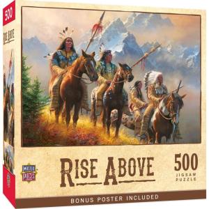MasterPieces Tribal Spirit – Rise Above 500pc Puzzle – Jigsaw Puzzle with Vibrant Artwork and Durable Pieces – Fun Family Activity, Brain Challenge, and Educational Entertainment for Kids, Teens(Rise Above)