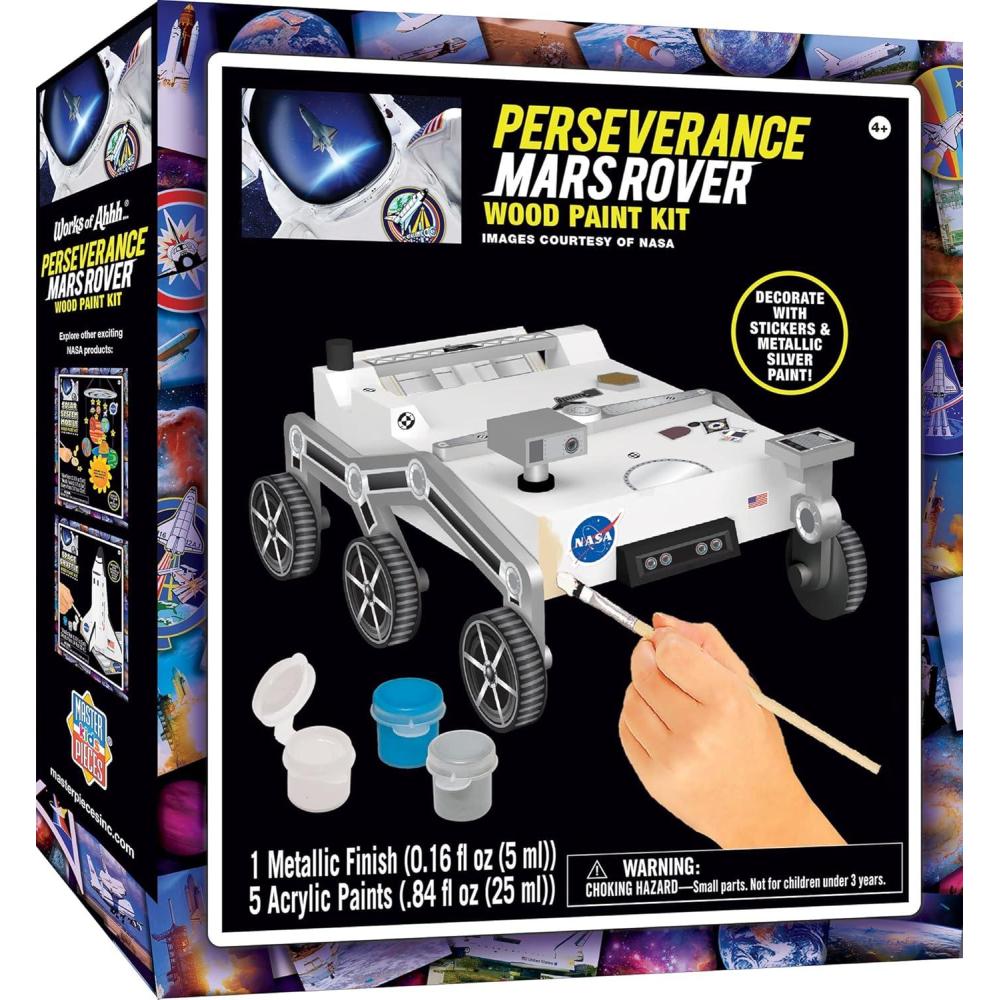 imageBaby Fanatics Works of Ahhh Craft Set  NASA Mars Rover Wood Paint Kit  Comes