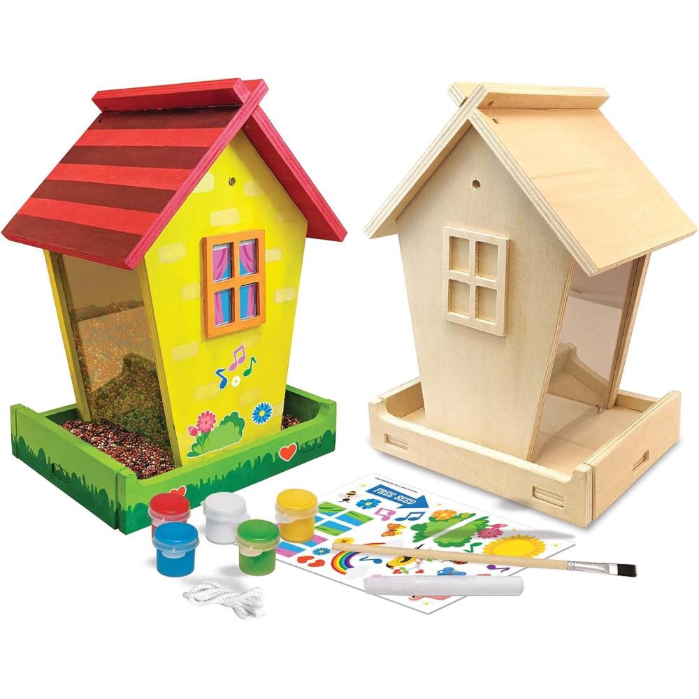 imageWorks of Ahhh Craft Set Audubon Bird Feeder Buildable Wood Paint Kit