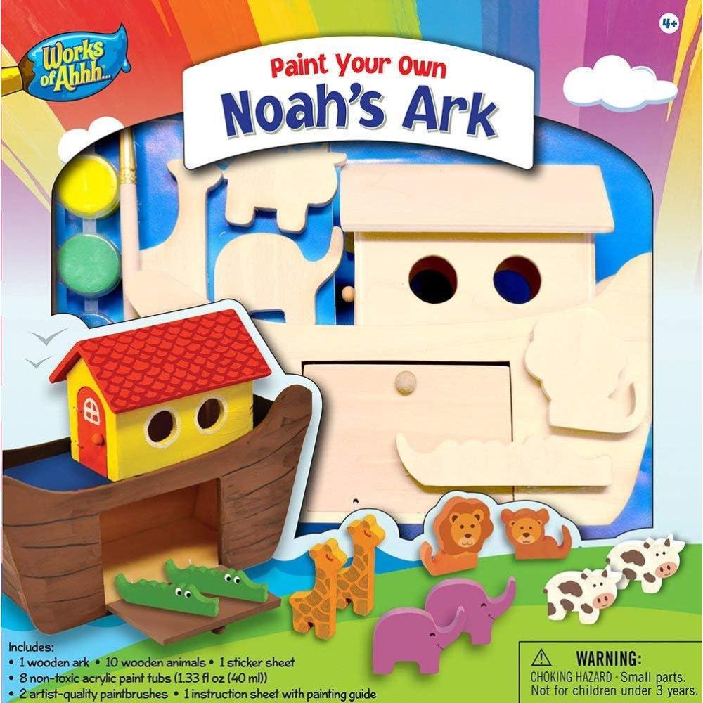 imageWorks of Ahhh Craft Set Noahs Ark Premium Wood Paint Kit