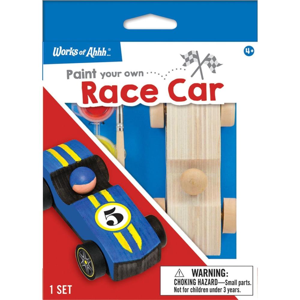 imageWorks of Ahhh Mini Craft Set  Race Car Build amp Paint Family Craft Set