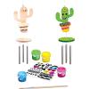 MasterPieces Works of Ahhh Mini Craft Set – Cactus Wind Chime Build & Paint Family Craft Set