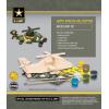 Works of Ahhh… U.S. Army Apache Helicopter Wood Paint Kit – Craft Set, Helicopter Kit – Kid