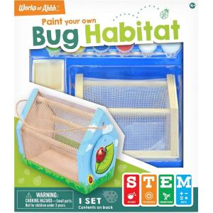 Works of Ahhh… Bug Habitat Wood Craft Kit – Paint Set, STEM Activity – Ages 4+