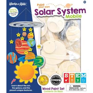 Works of Ahhh… Craft Set – Solar System Mobile Classic Wood Paint Kit