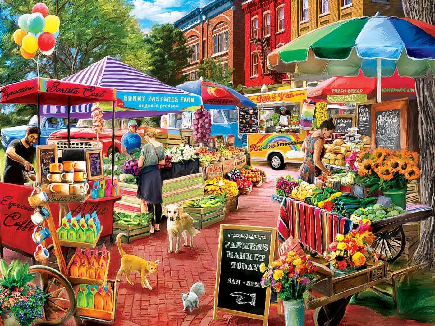 imageMasterPieces 750 Piece Jigsaw Puzzle for Adults Family Or Youth Town Square Booths 18x24750 Piece