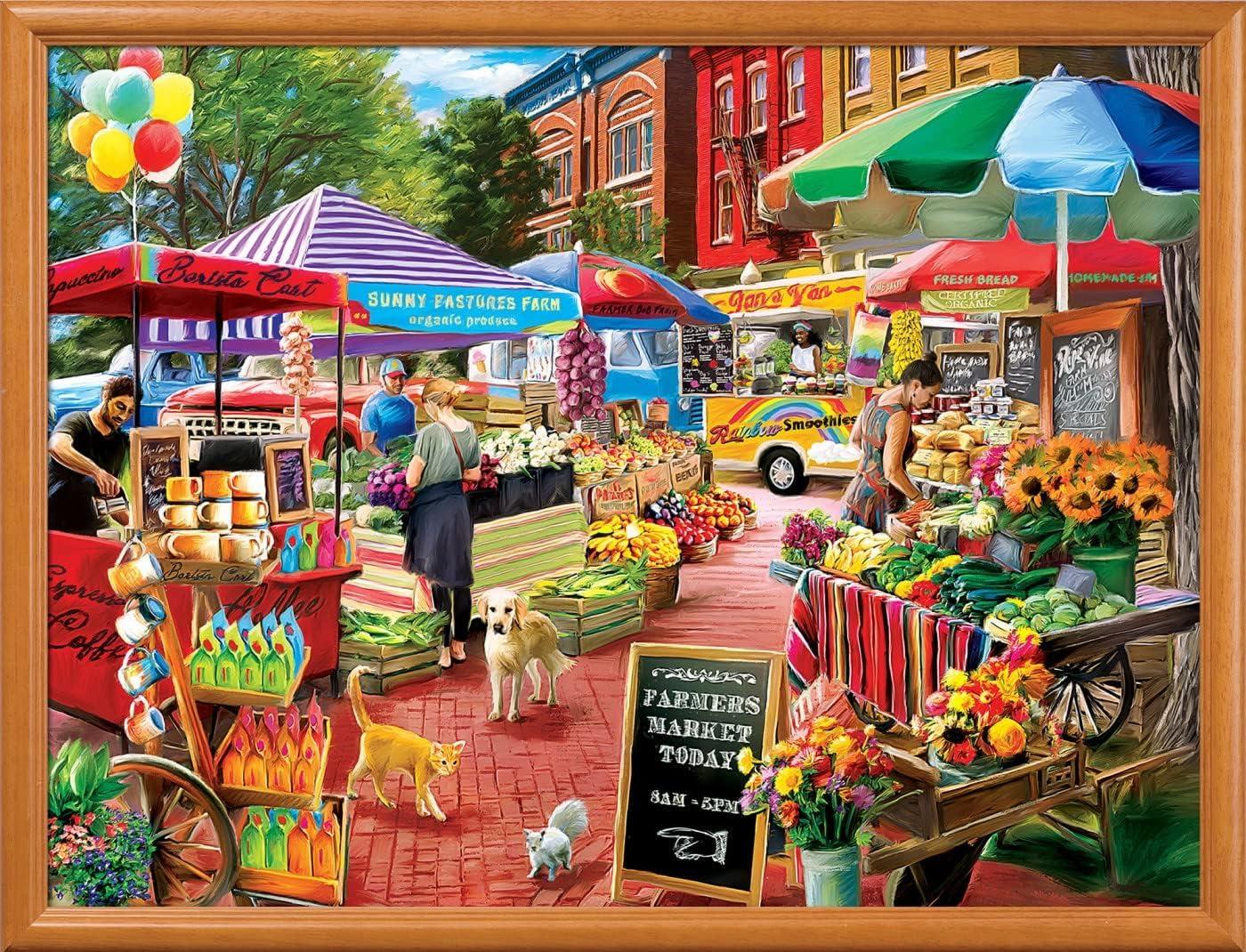 imageMasterPieces 750 Piece Jigsaw Puzzle for Adults Family Or Youth Town Square Booths 18x24750 Piece