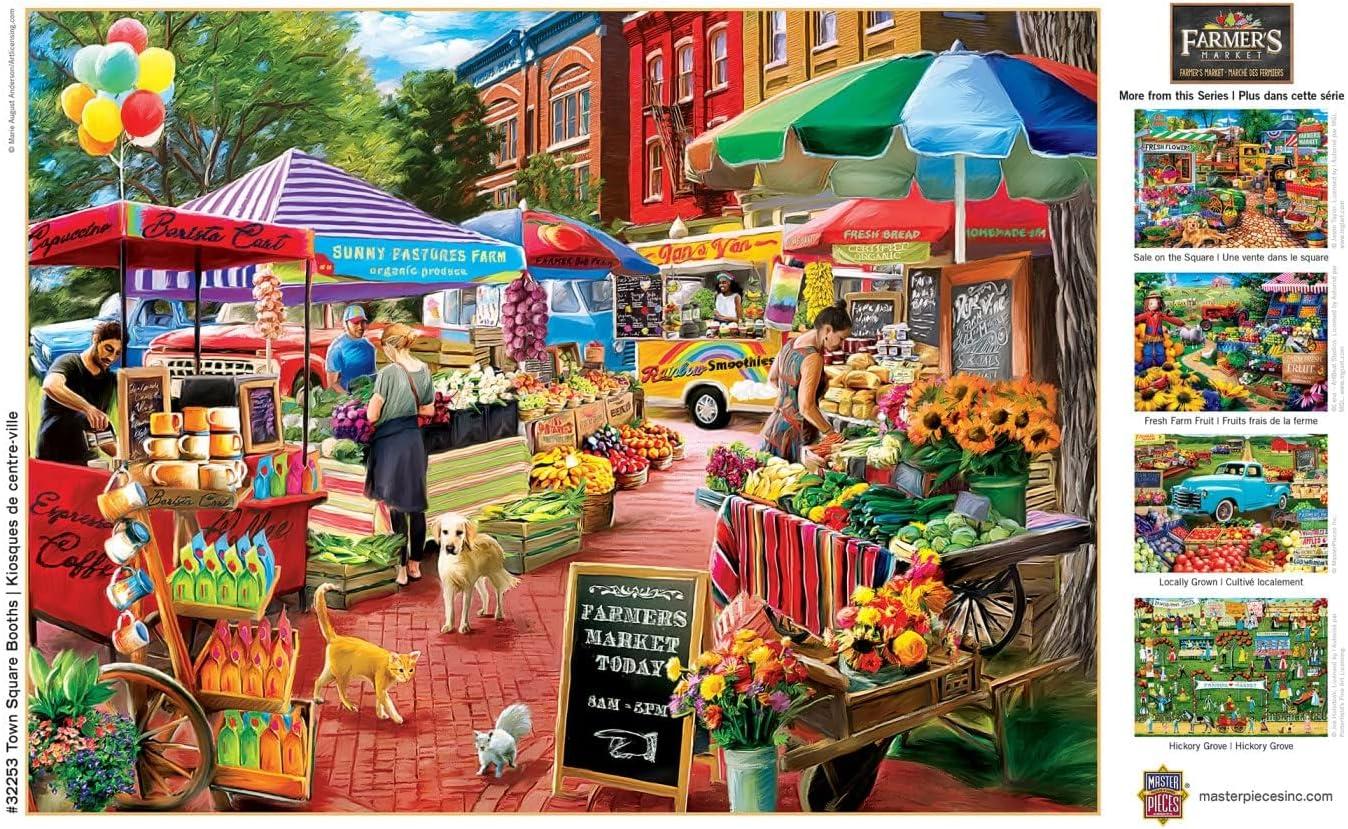 imageMasterPieces 750 Piece Jigsaw Puzzle for Adults Family Or Youth Town Square Booths 18x24750 Piece