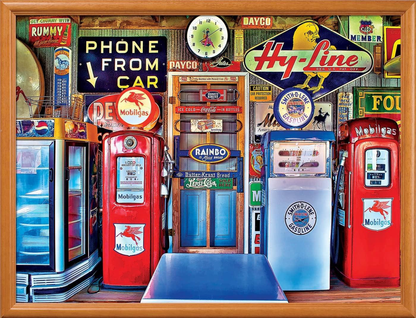 imageMasterPieces 750 Piece Jigsaw Puzzle for Adults and Family Hot Rod Alley 18x24Classic Gas