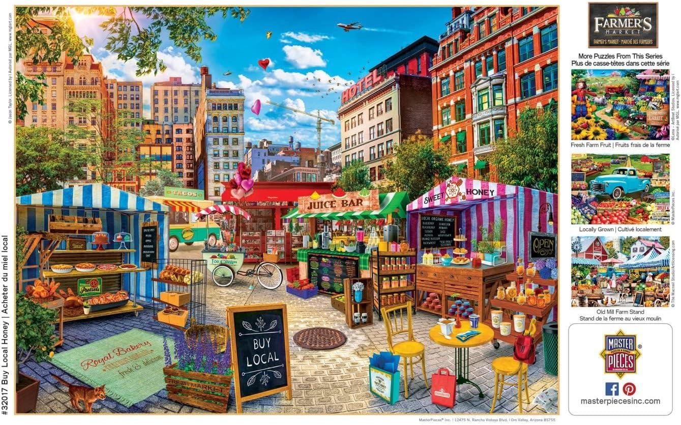imageMasterpieces 750 Piece Jigsaw Puzzle for Adults and Family Buy Local Honey 18x24750 Piece