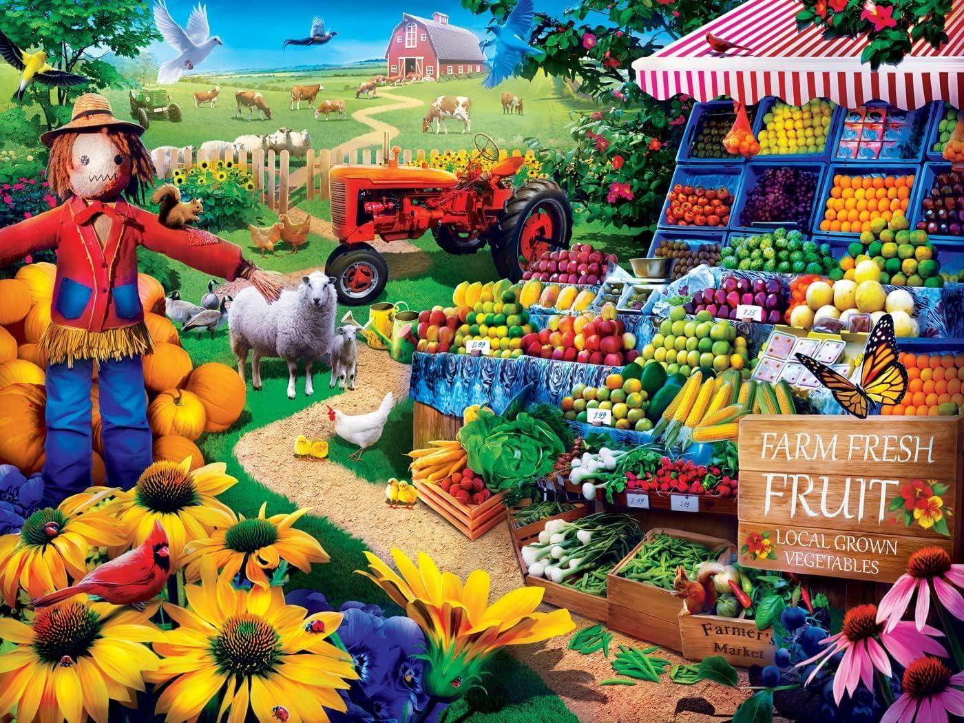 imageMasterpieces 750 Piece Jigsaw Puzzle for Adults and Family Fresh Farm Fruit 18x24750