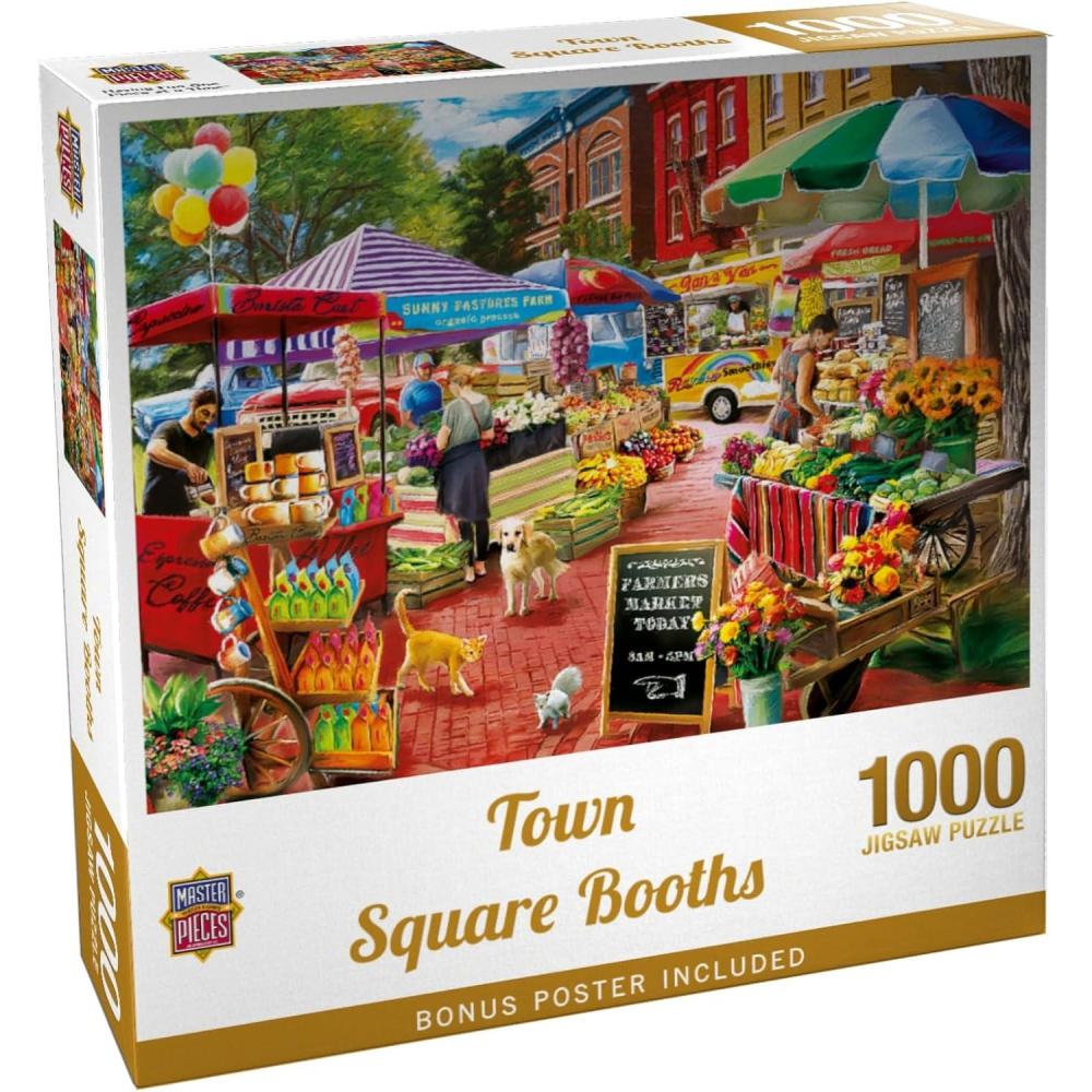 imageMasterPieces 750 Piece Jigsaw Puzzle for Adults Family Or Youth Town Square Booths 18x241000 Piece