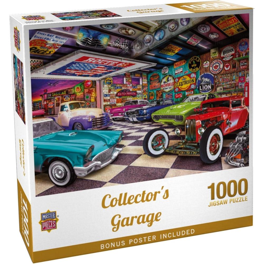 imageMasterPieces 750 Piece Jigsaw Puzzle for Adults and Family Collectors Garage 18x241000 Piece