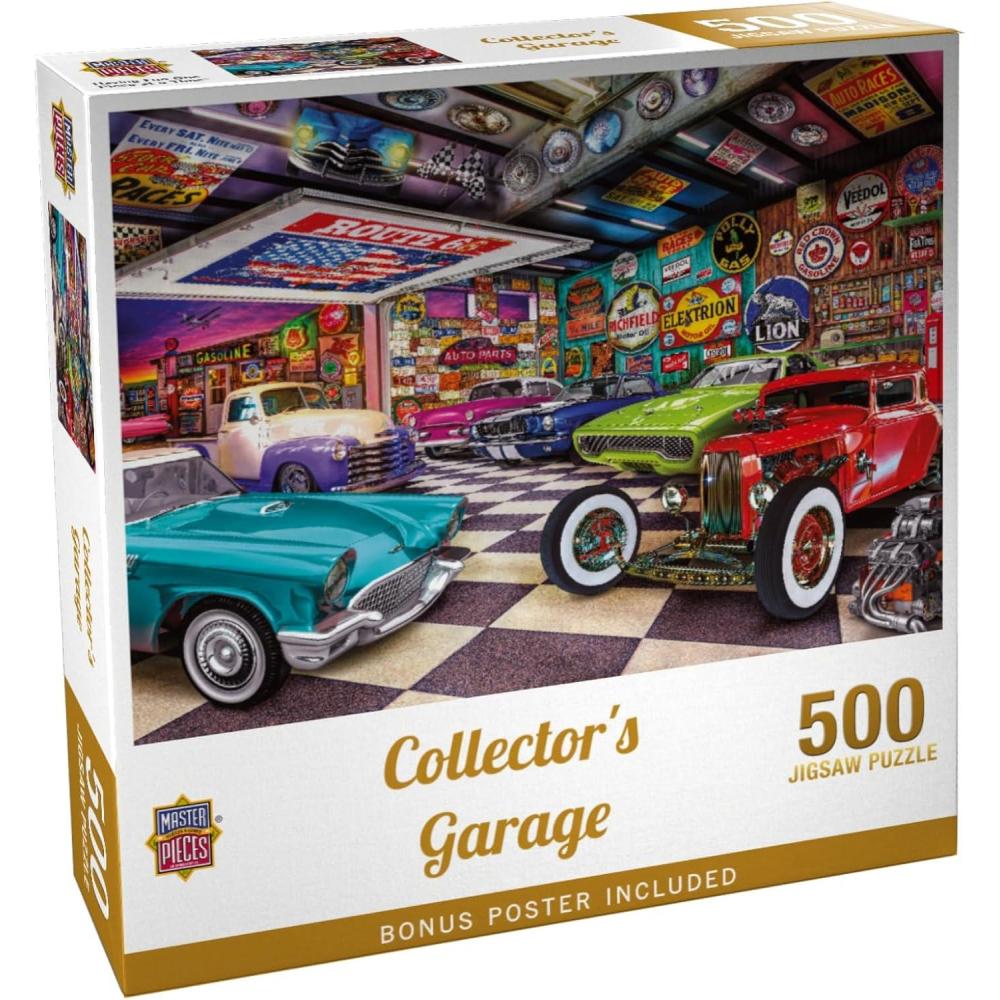 imageMasterPieces 750 Piece Jigsaw Puzzle for Adults and Family  Collectors Garage  18x24500 Piece