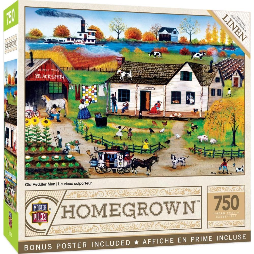 imageMasterpieces 750 Piece Jigsaw Puzzle For Adults Family Or Kids Peterson Farms 18x24Old Peddler Man