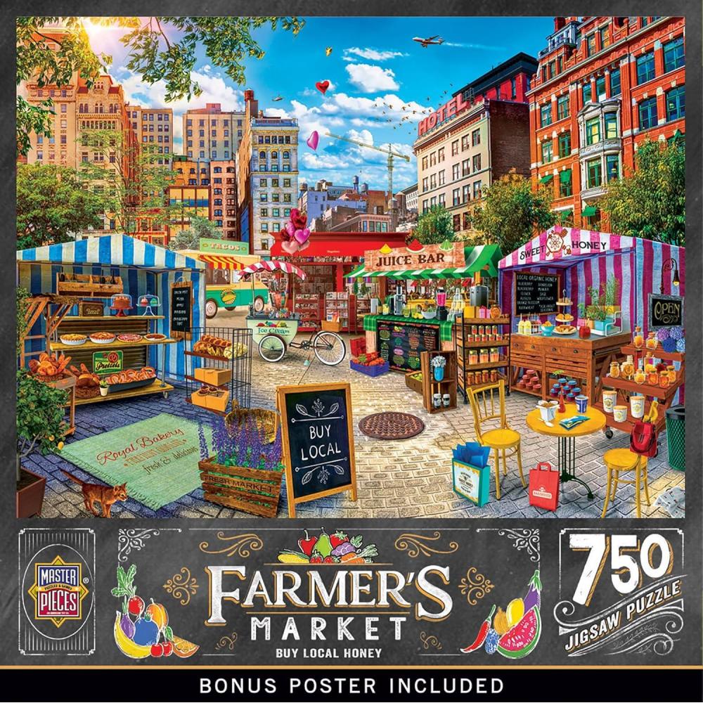 imageMasterpieces 750 Piece Jigsaw Puzzle for Adults and Family Buy Local Honey 18x24750 Piece