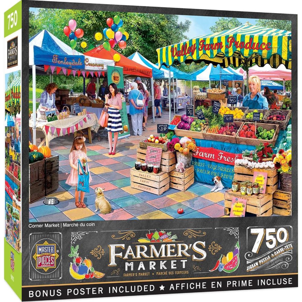 imageMasterpieces 750 Piece Jigsaw Puzzle for Adults and Family Corner Market 18 x 24