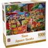 MasterPieces 750 Piece Jigsaw Puzzle for Adults, Family, Or Youth – Town Square Booths – 18″x24″(1000 Piece)