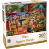 MasterPieces 750 Piece Jigsaw Puzzle for Adults, Family, Or Youth – Town Square Booths – 18″x24″(300 Piece)
