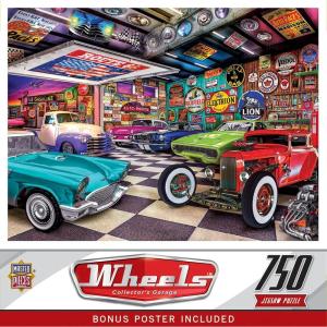 MasterPieces 750 Piece Jigsaw Puzzle for Adults and Family – Collector’s Garage – 18″x24″(750 Piece)