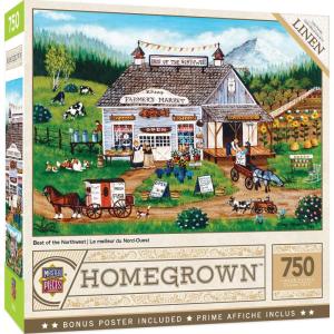 Masterpieces 750 Piece Jigsaw Puzzle For Adults, Family, Or Kids – Peterson Farms – 18″x24″(Best of the Northwest)