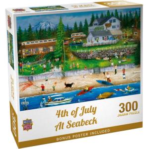 Masterpieces 750 Piece Jigsaw Puzzle for Adults and Family – 4Th of July at Seabeck – 18″x24″(300 Piece)